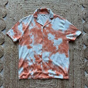 ZARA Men’s Tie-Dye Button-Up Shirt – New, Never Worn – Size M 🧡